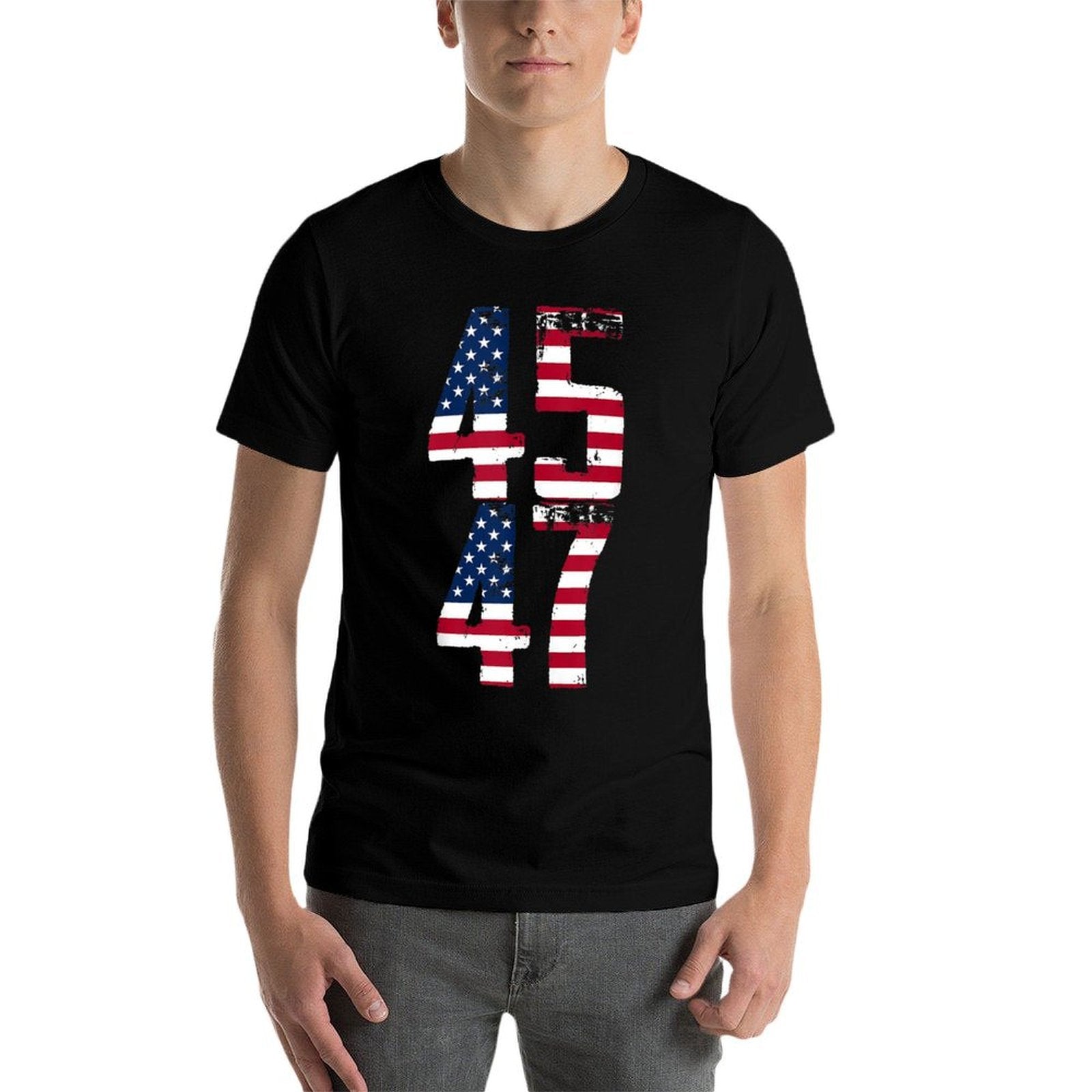 Trump 2024 Vintage American  Rolled Sleeves T-Shirt
