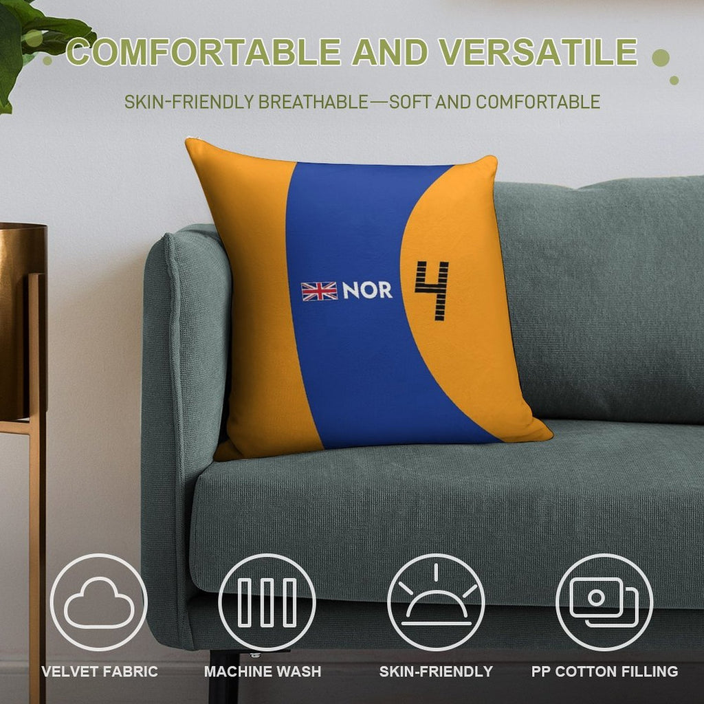 F1 2021 - #4 Norris Soft Washable Throw Pillow