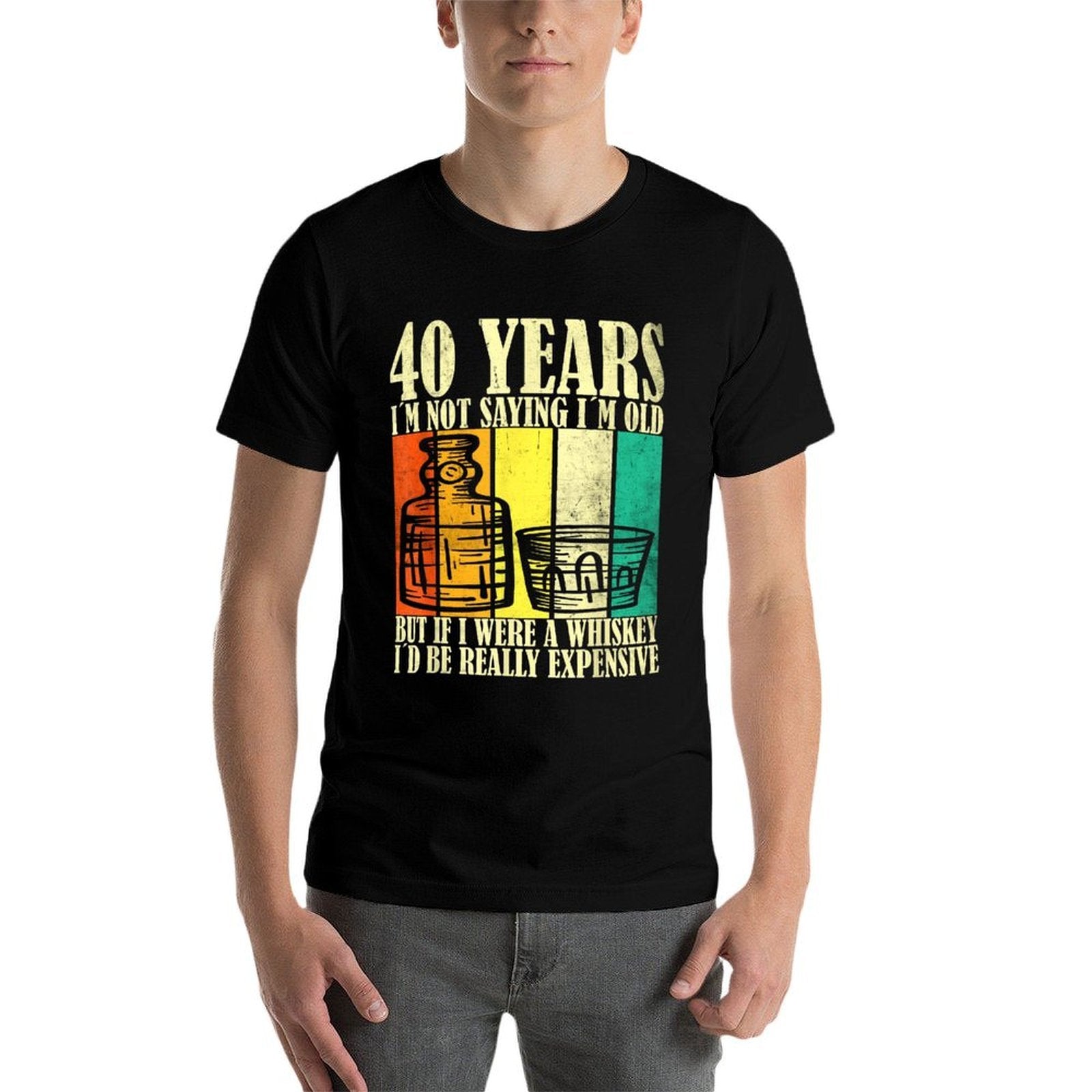 40 Year Old Vintage Bourbon Vintage Whiskey 40th Birthday  Moisture-wicking T-Shirt