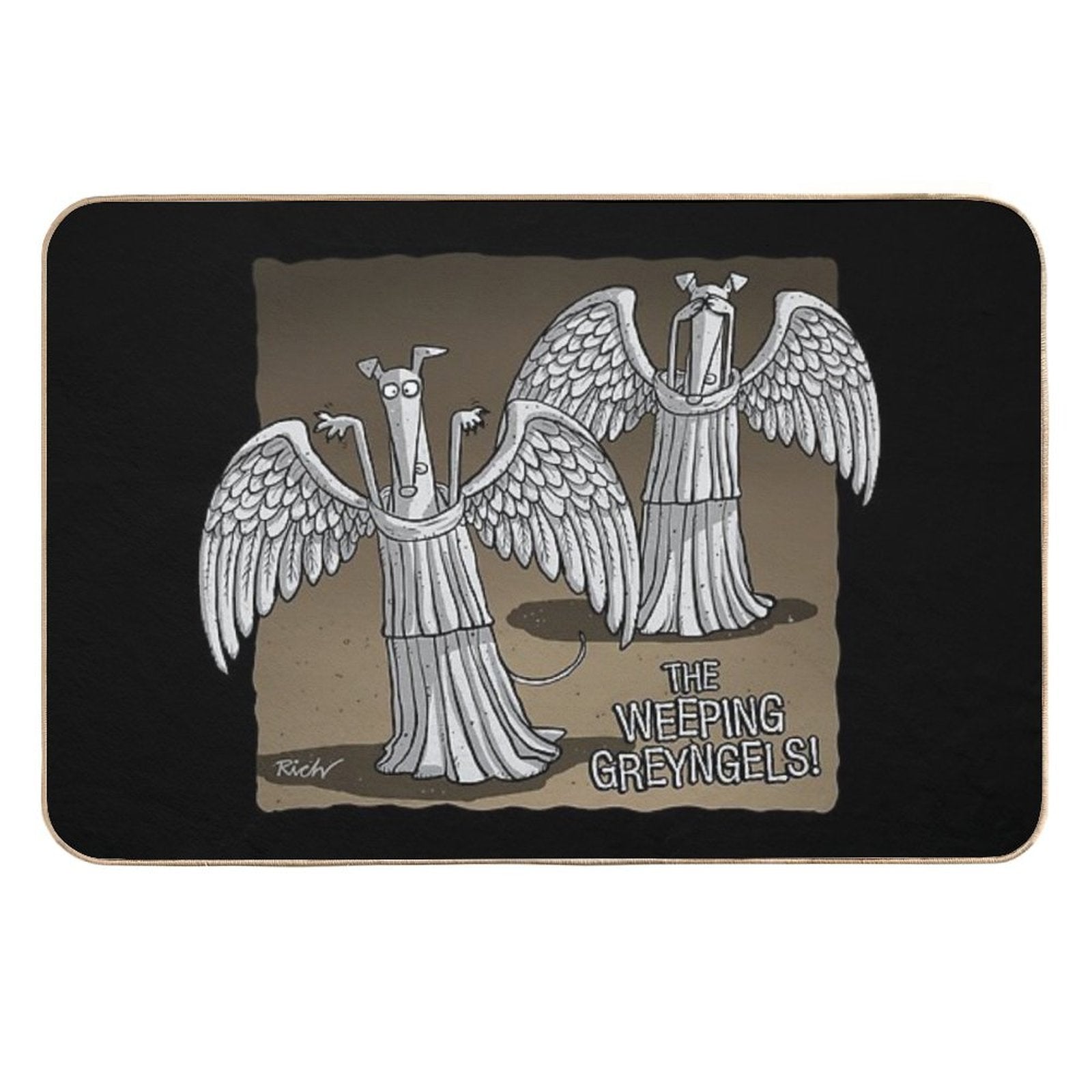 The Weeping Greyngels  Repositionable Bath Mat