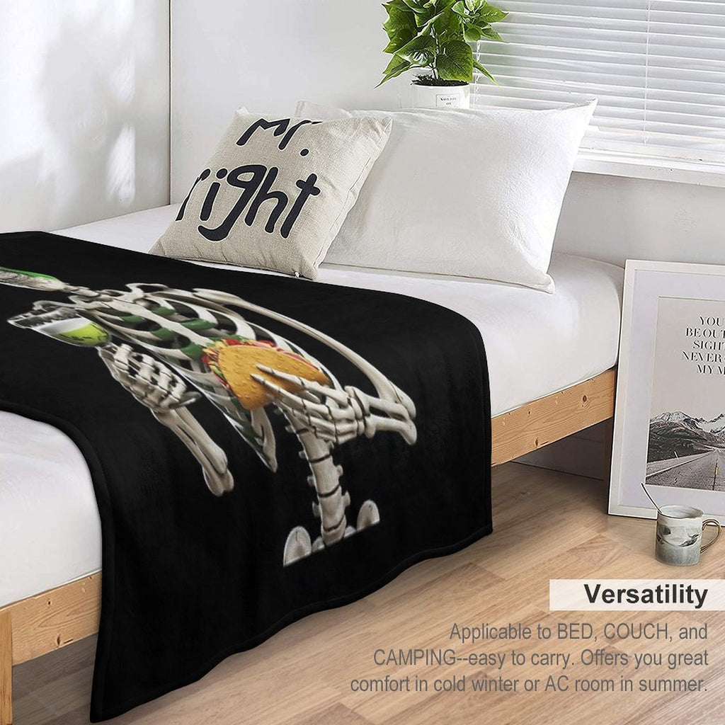 Cactus Skeleton Sombrero Cinco De Mayo Mexican Fiesta All-season Throw Blanket