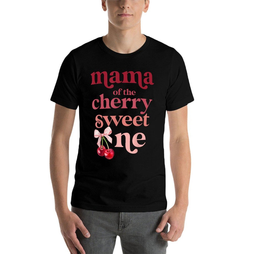Mama of The Cherry Sweet One Coquette First Birthday 1st  Odor-resistant T-Shirt