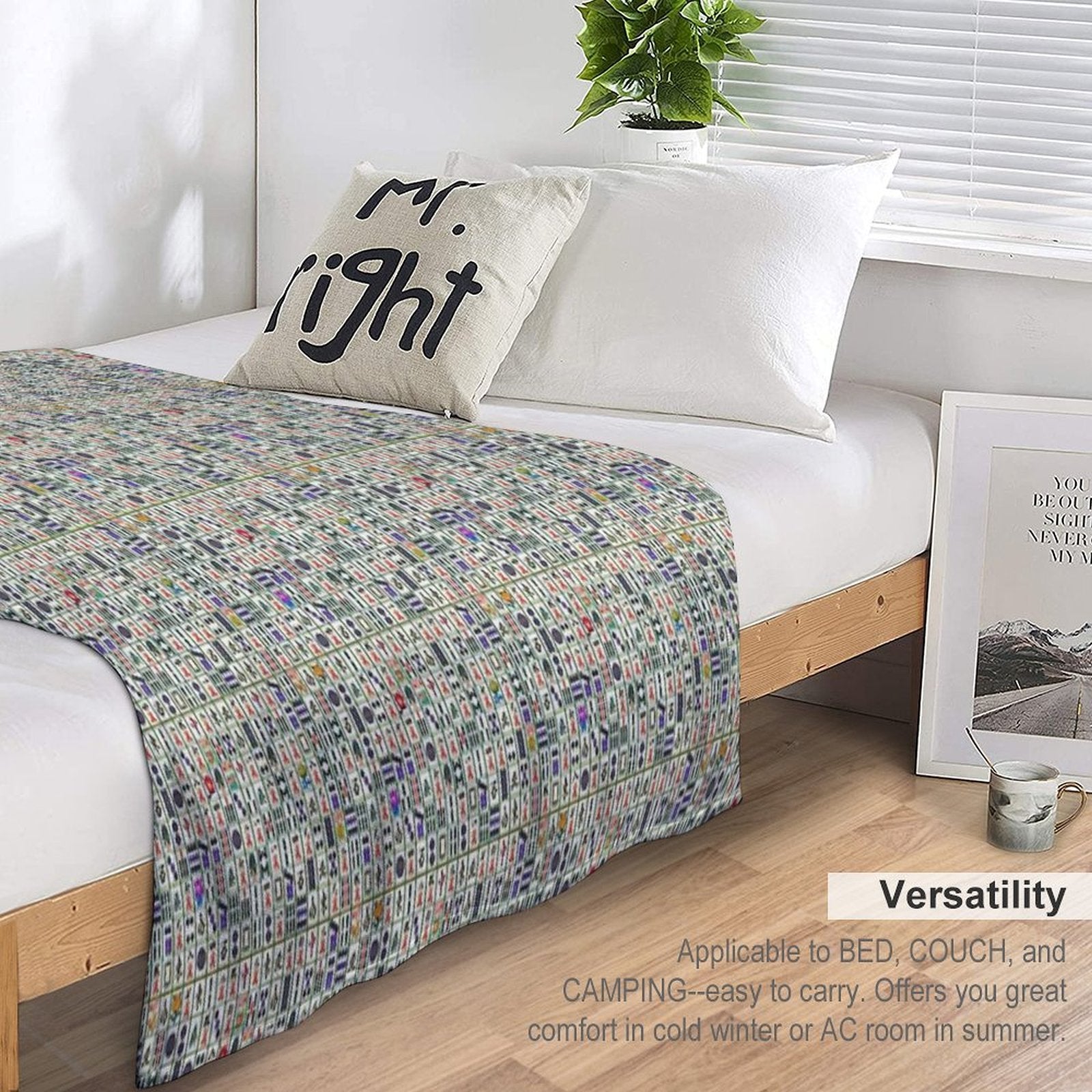 Mahjong Velvety-soft Throw Blanket