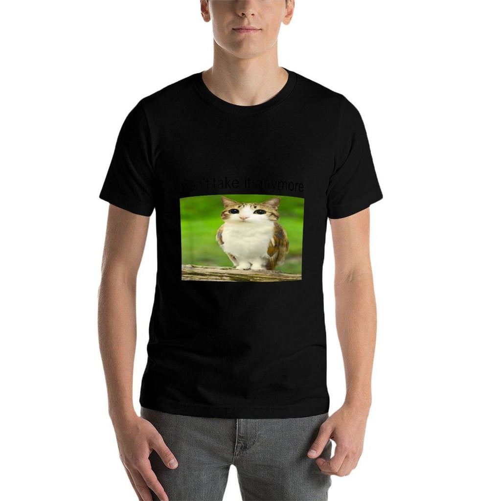Silly Owl Cat Meme I Cant Take It Anymore  Trendy Pattern T-Shirt