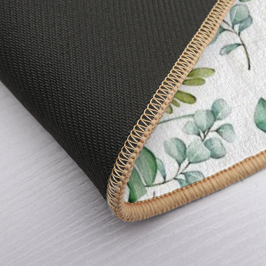 Monstera Leaves Green Seamless  Anti-Trip Bath Mat