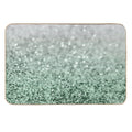Silver Pastel Mint Green Ocean Glam #1 (Photo of Glitter Only - Not Reflective)  Long-Lasting Bath Mat