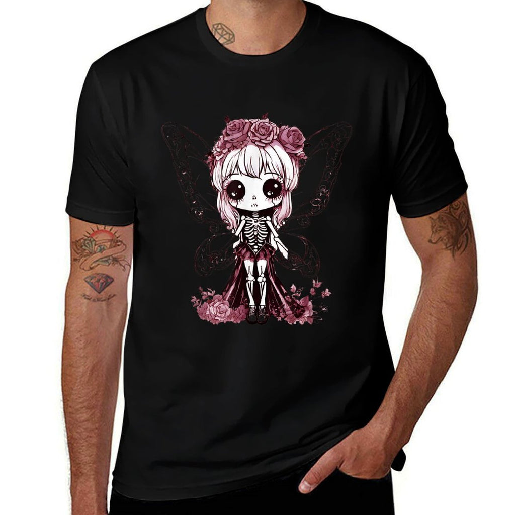 Skeleton Fairy Anime Goth Kawaii  Lightweight T-Shirt