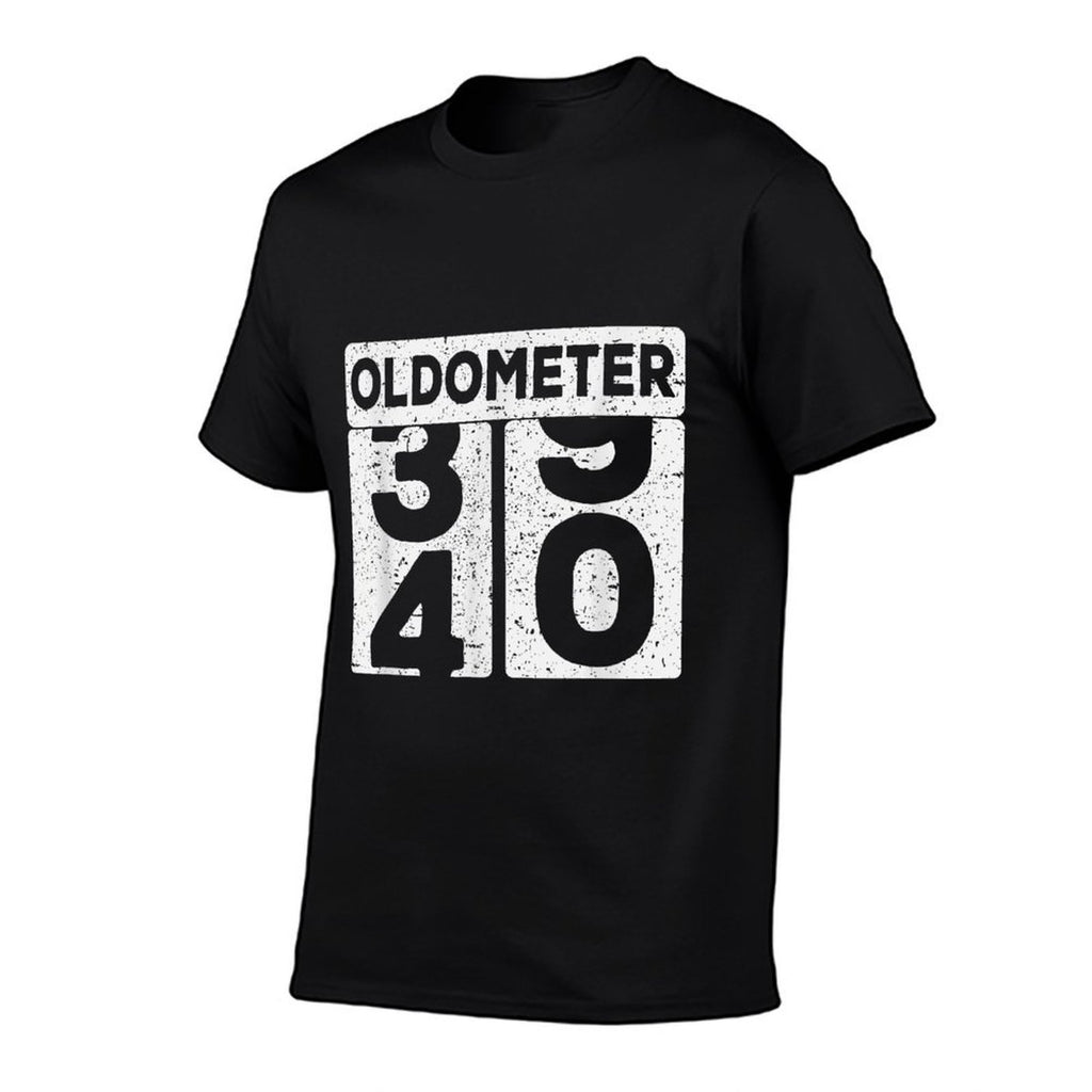 Oldometer 39 40 Funny Happy 40th Birthday Gift Men Women  High-quality Stitching T-Shirt
