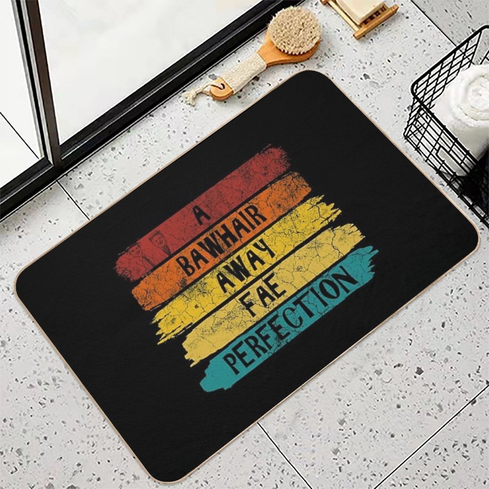 Bawhair Away From Perfection Still Game  Slip-Resistant Bath Mat