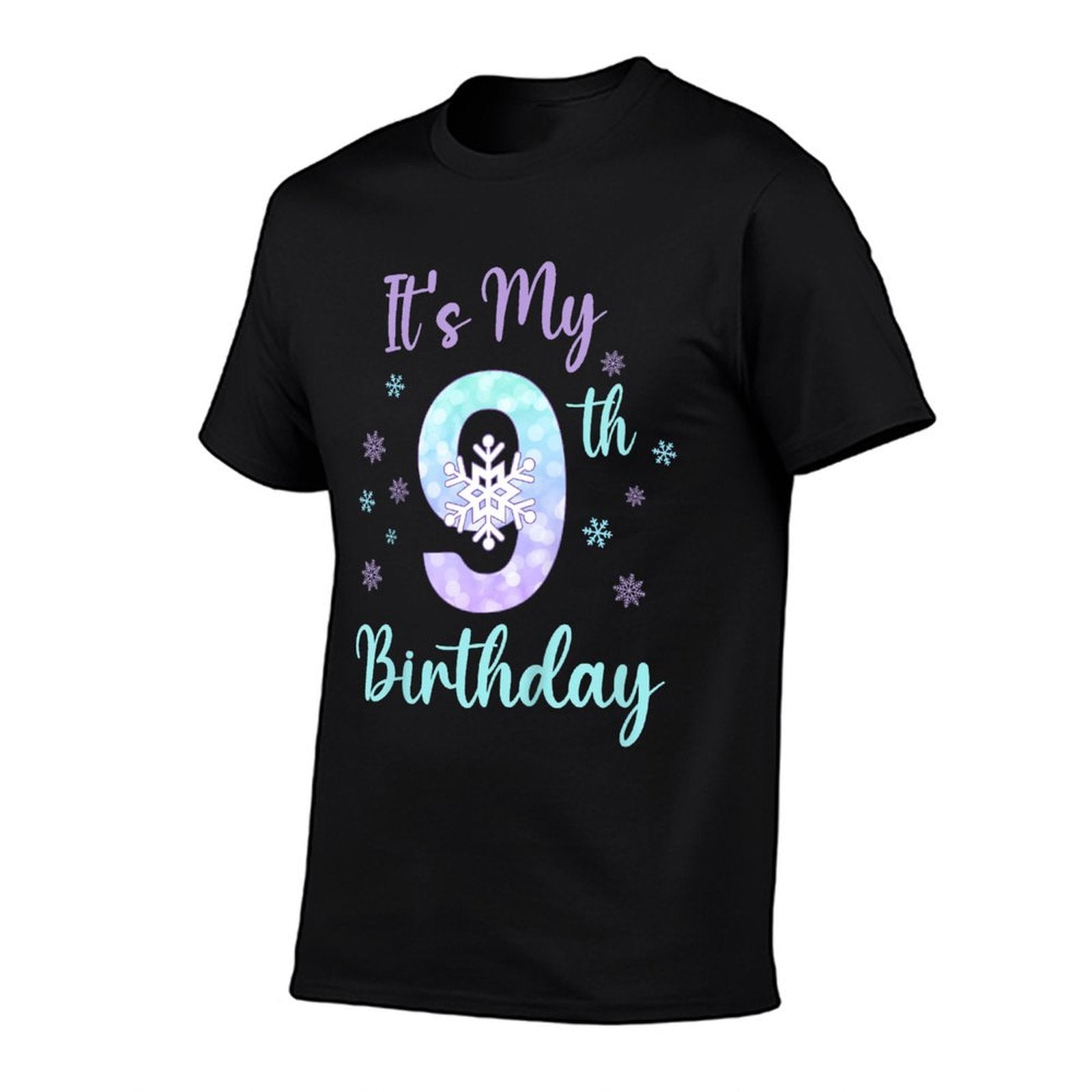 Kids It's My 9th Birthday Snowflake Winter Nine Years Old  Relaxed-fit T-Shirt