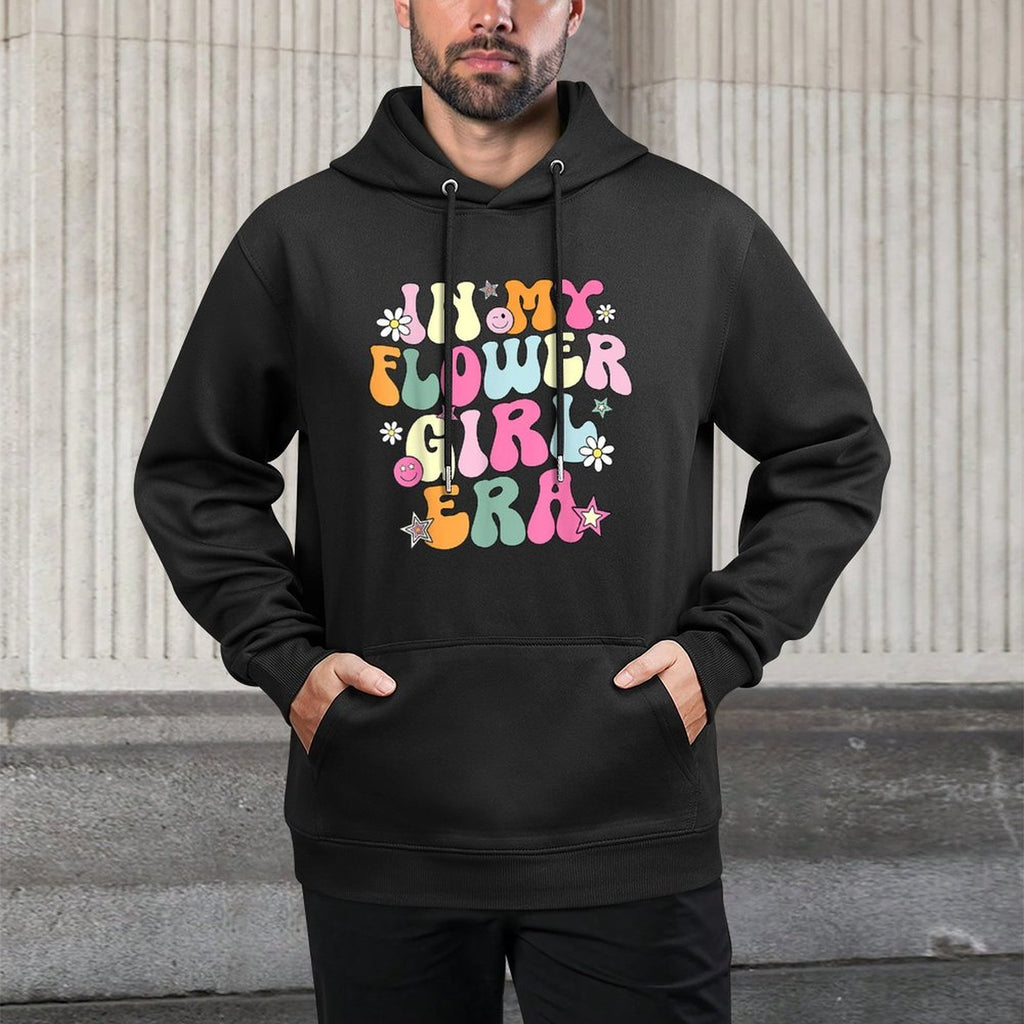 In My Flower Girl Era Retro Groovy Flower Girl Funny Cute Colorfast Hoodie