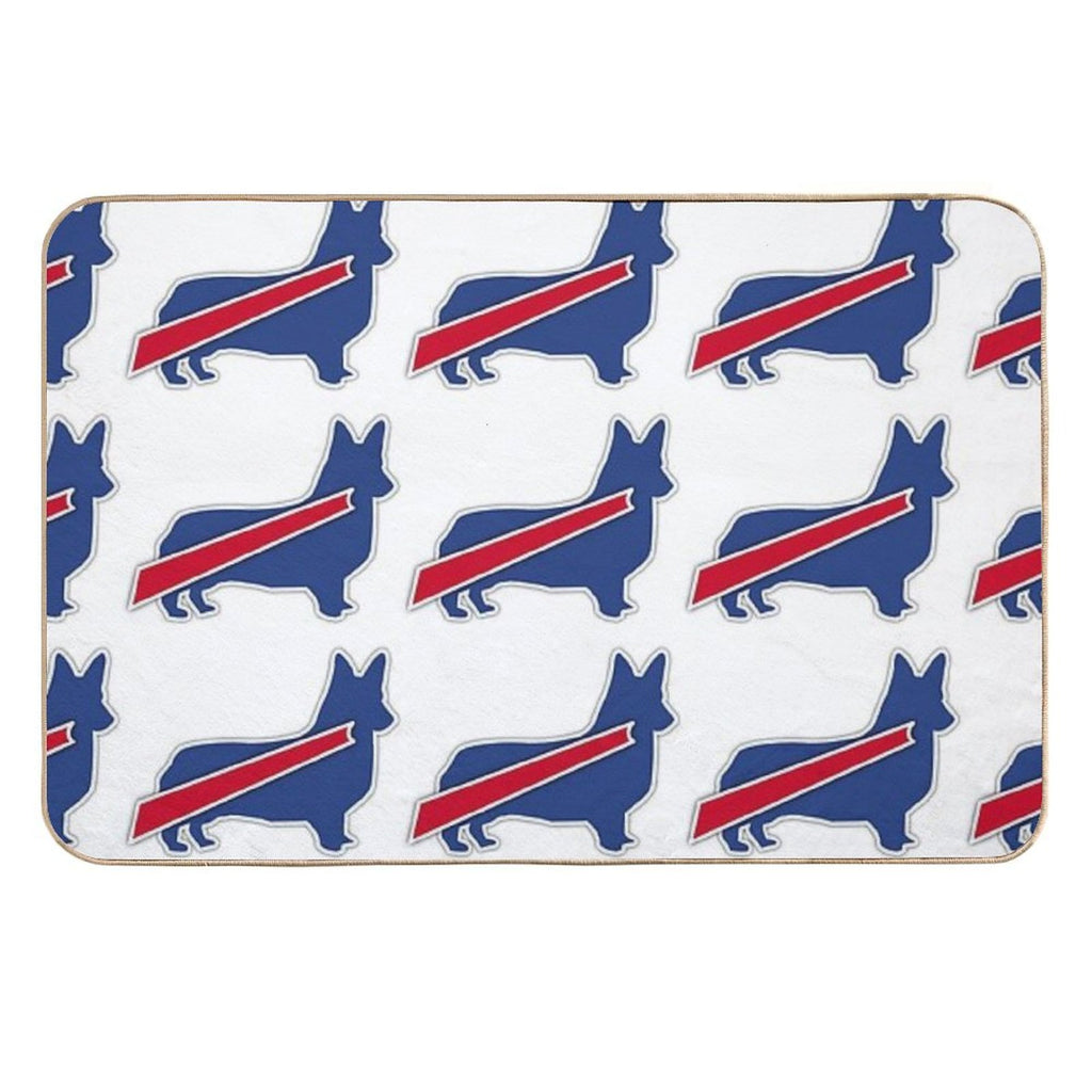 Buffalo Bills Corgi  Slip-Resistant Bath Mat