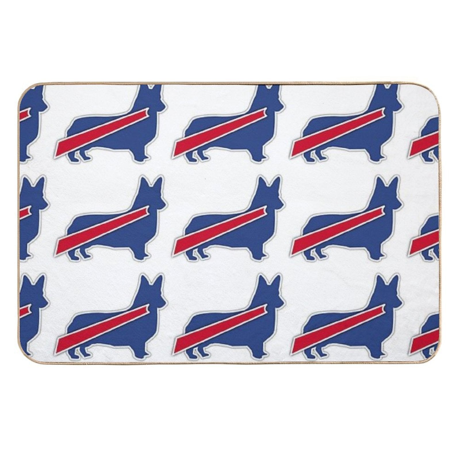 Buffalo Bills Corgi  Slip-Resistant Bath Mat
