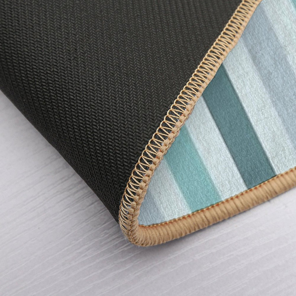 Color Block Lines V  Easy To Clean Bath Mat