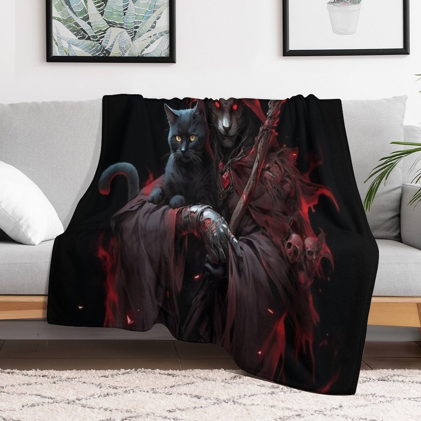 Grim Reaper All-season Throw Blanket