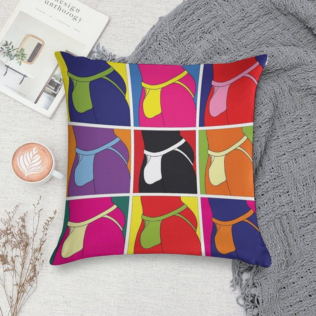 Pop Art Jockstrap Fantasy Nine Soft Ultra-Soft Texture Throw Pillow