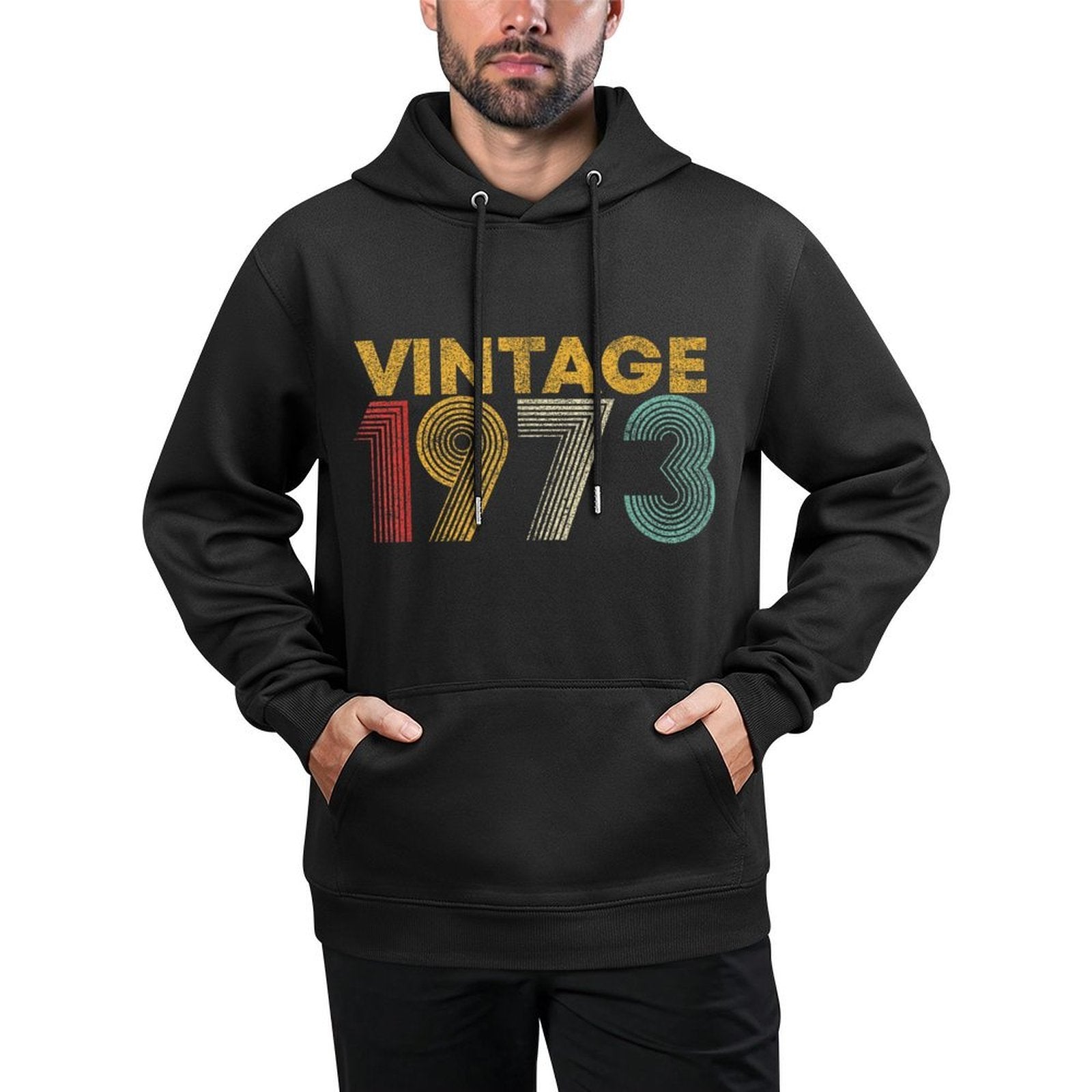 Vintage 1973 52nd Birthday Gift Men Women 52 Years Old Relaxed Fit Hoodie