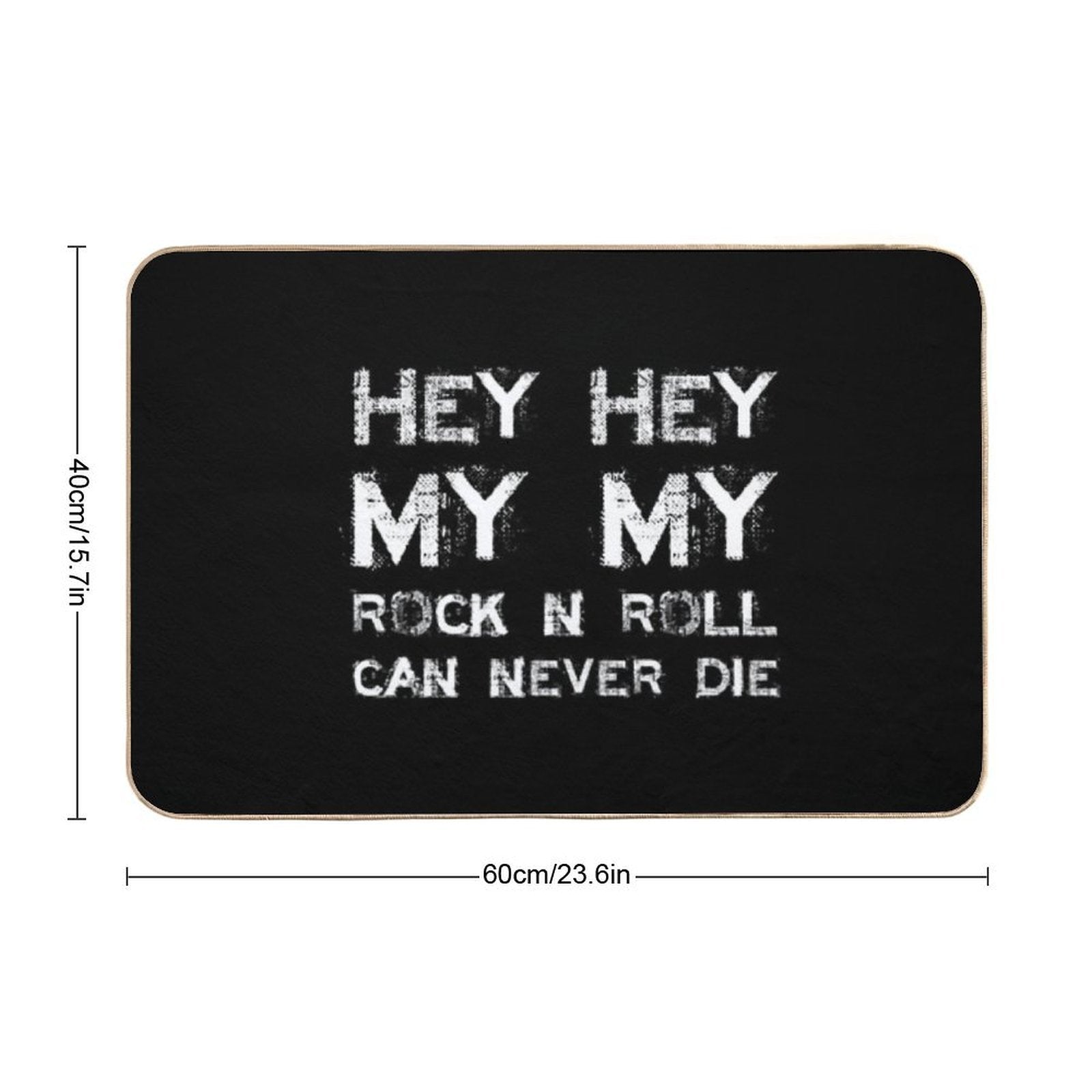 HEY HEY MY MY  High-Traffic Bath Mat