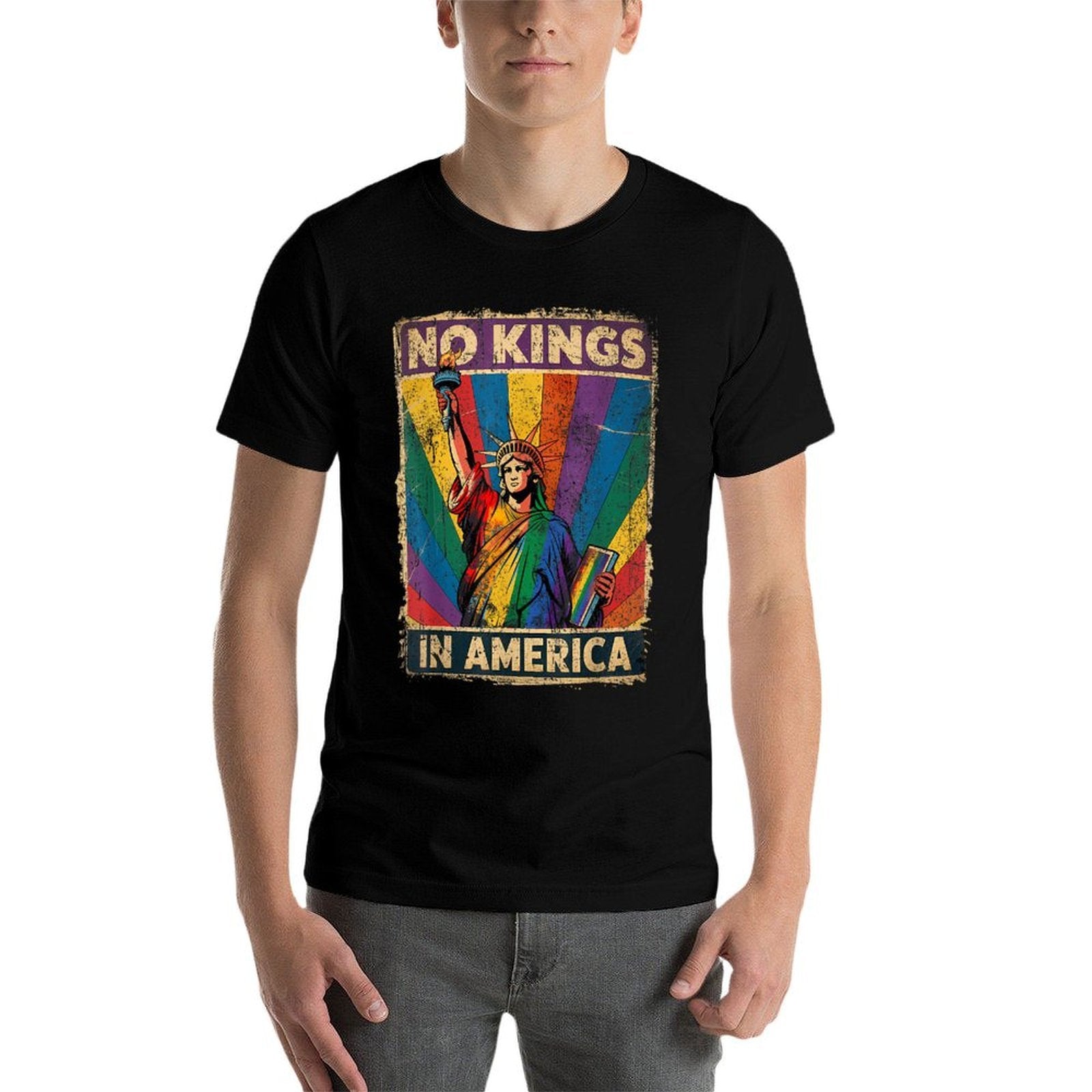 No Kings In America Lgbt Pride Month  Wrinkle-resistant T-Shirt