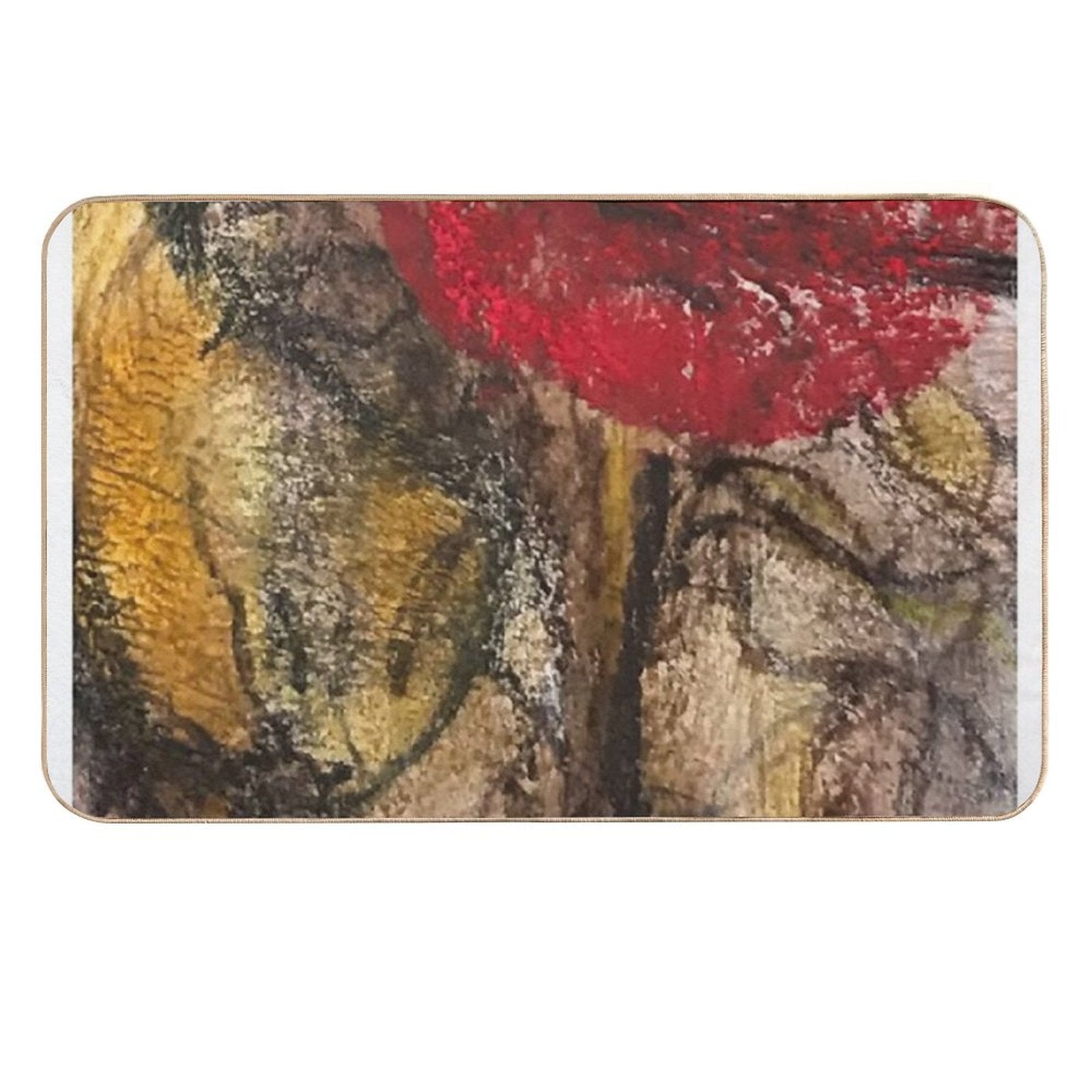 Deep Dive Red  Easy Maintenance Bath Mat