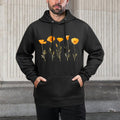 Vintage California Poppy Flower Durable Construction Hoodie