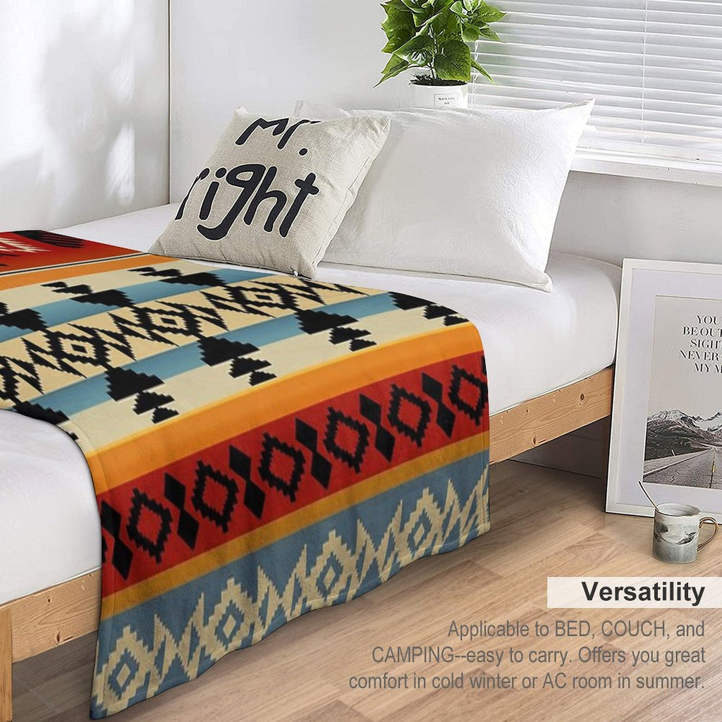 Thunderbird  Native American Pattern All-season Throw Blanket