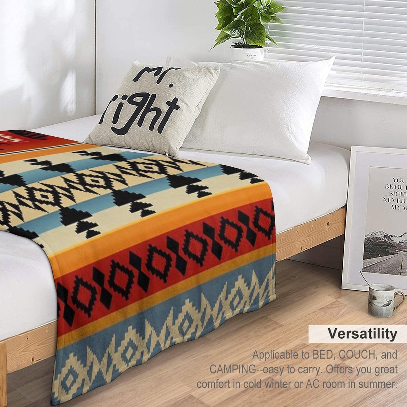 Thunderbird  Native American Pattern All-season Throw Blanket