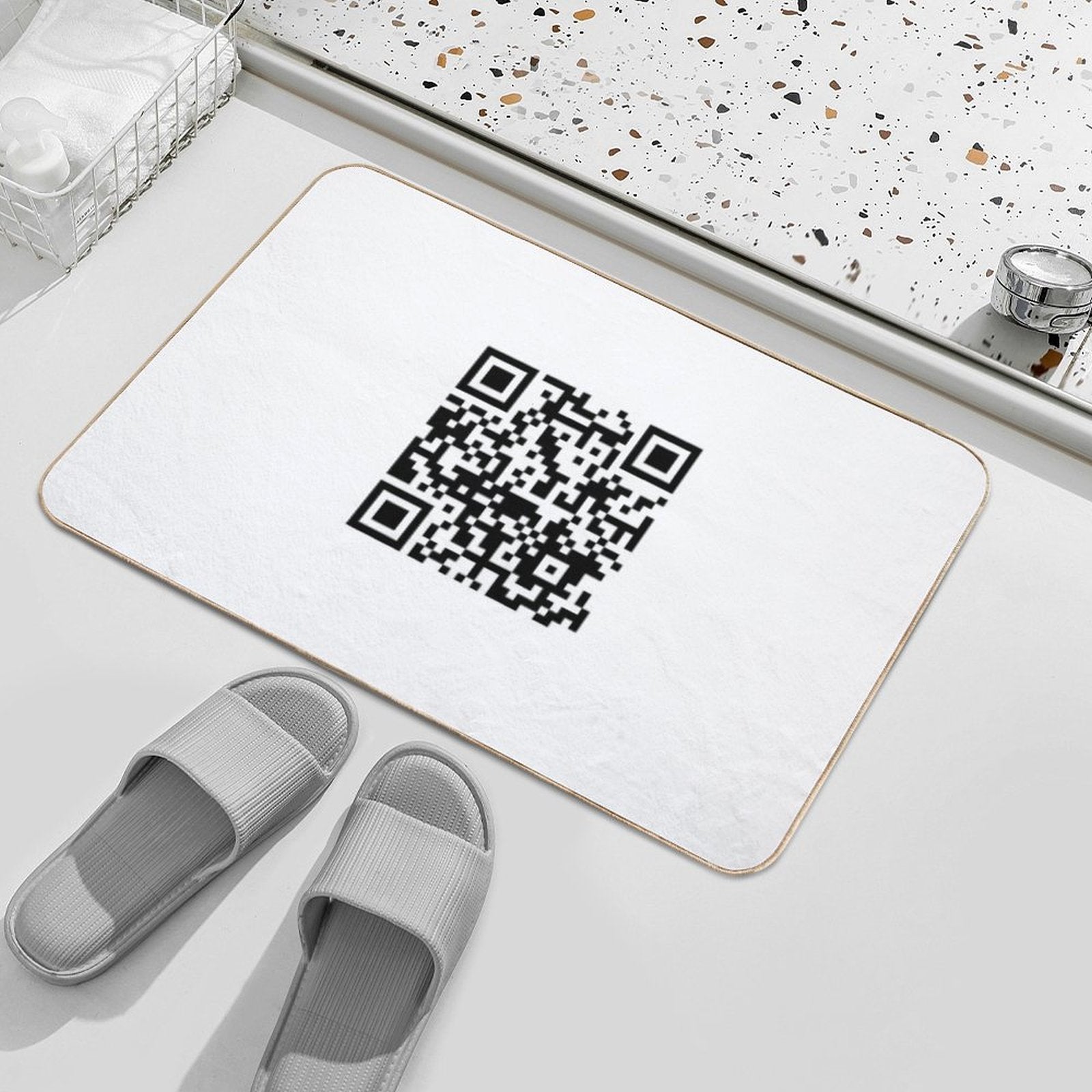 Steamed Hams QR Code  Eco-Friendly Bath Mat