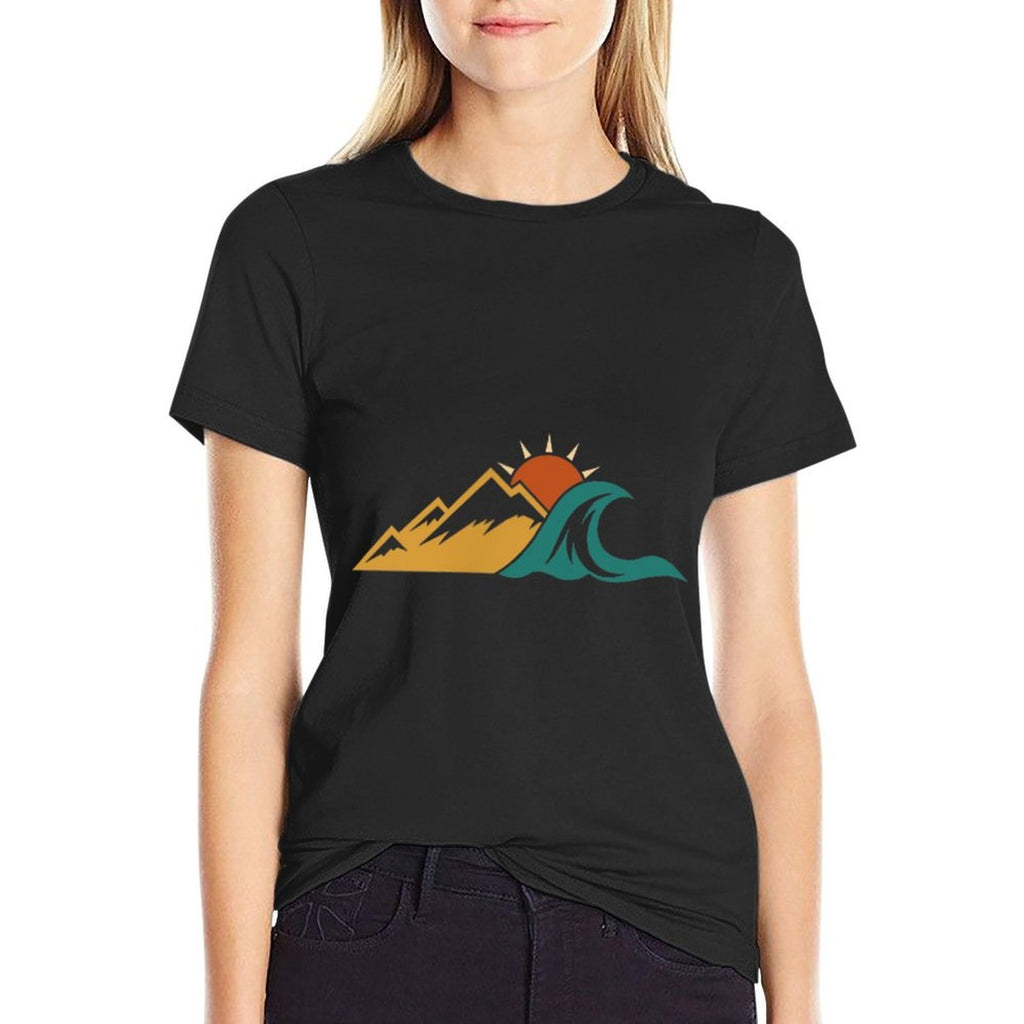 Unisex Minimalist Outdoor Explorers Hiking Adventure  Heathered Texture T-Shirt