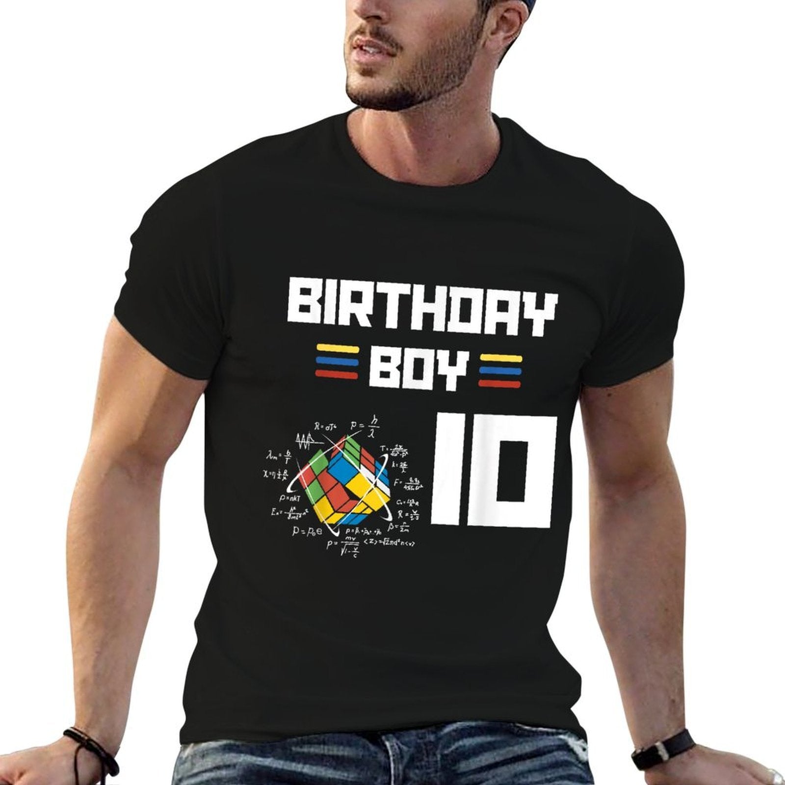 Birthday 10year Old Boy Puzzle Cube Speed Cubing 10th  Vintage-inspired T-Shirt
