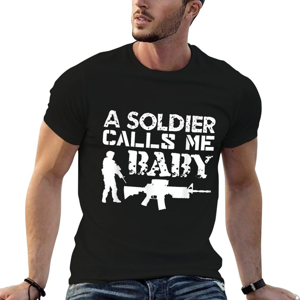 A Soldier Calls Me Baby Army Girlfriend Funny Gift  Vintage-inspired T-Shirt
