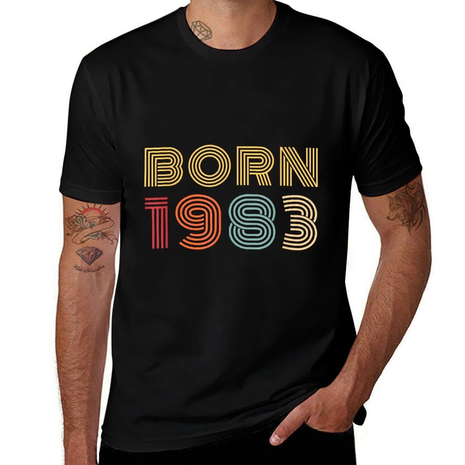 40 Year Old Bday Gifts Vintage Born 1983 Retro 40th Birthday  Graphic-printed T-Shirt