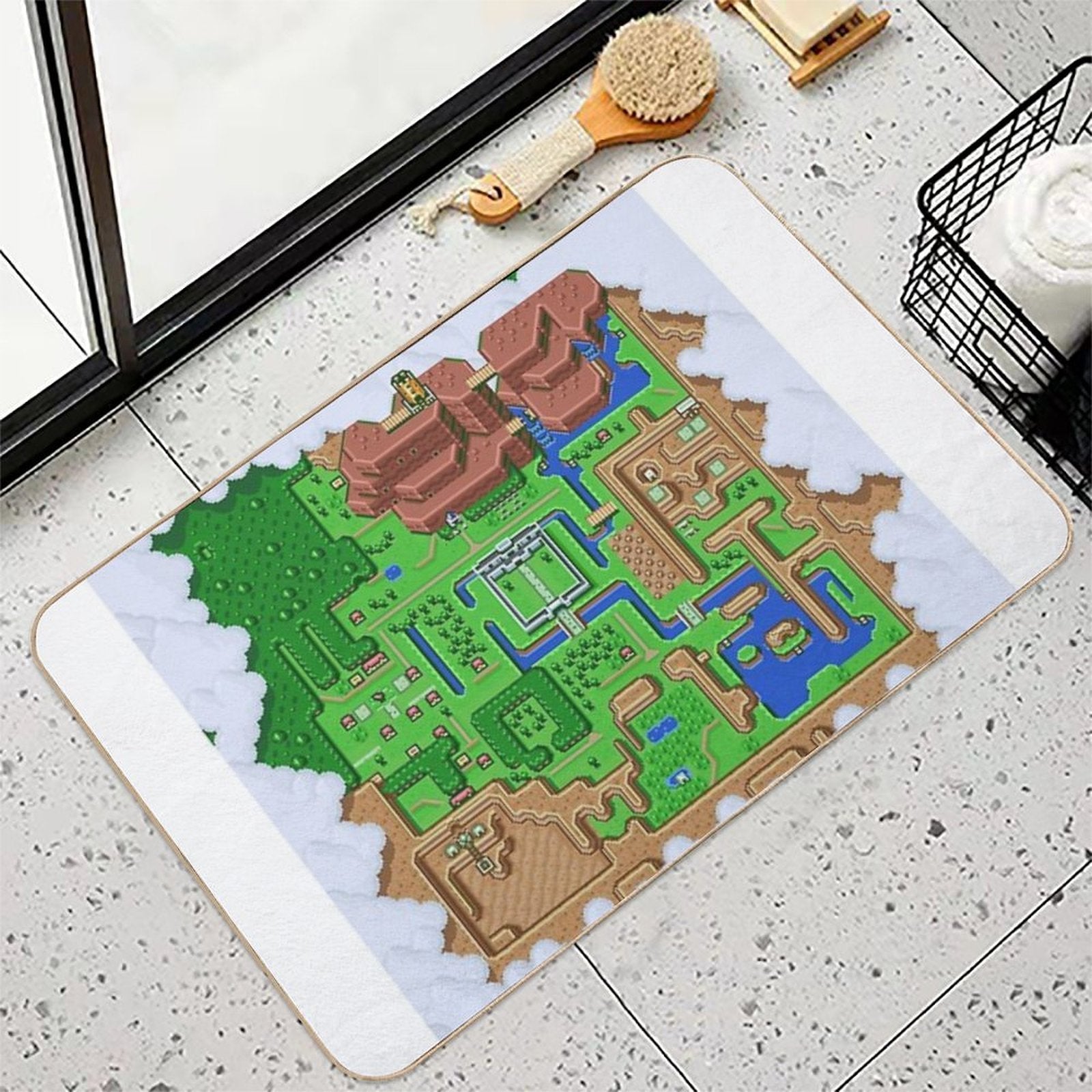 LttP World Map  Absorbent Bath Mat