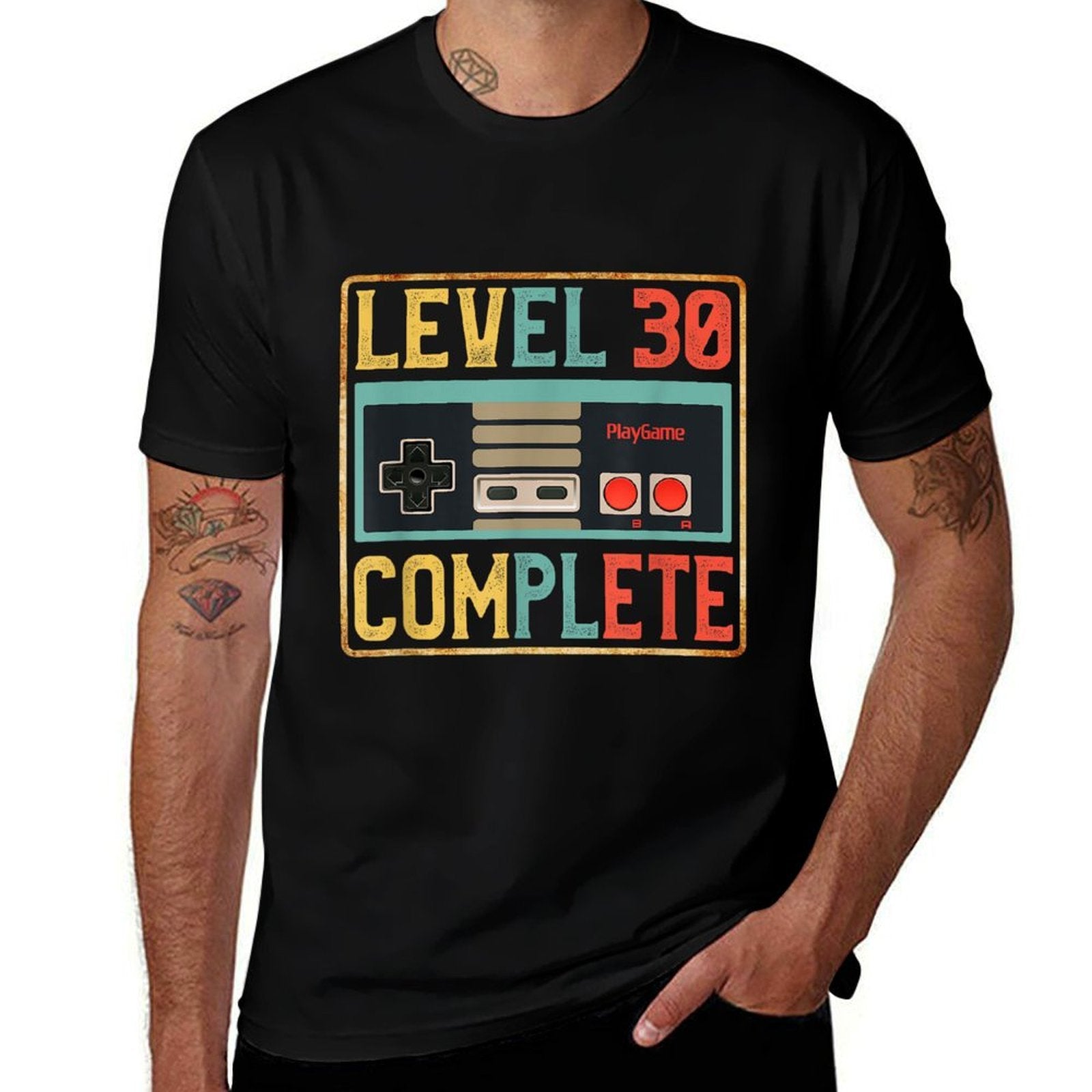 Level 30 Complete T Birthday 30th Video Games Lover  Wrinkle-resistant T-Shirt