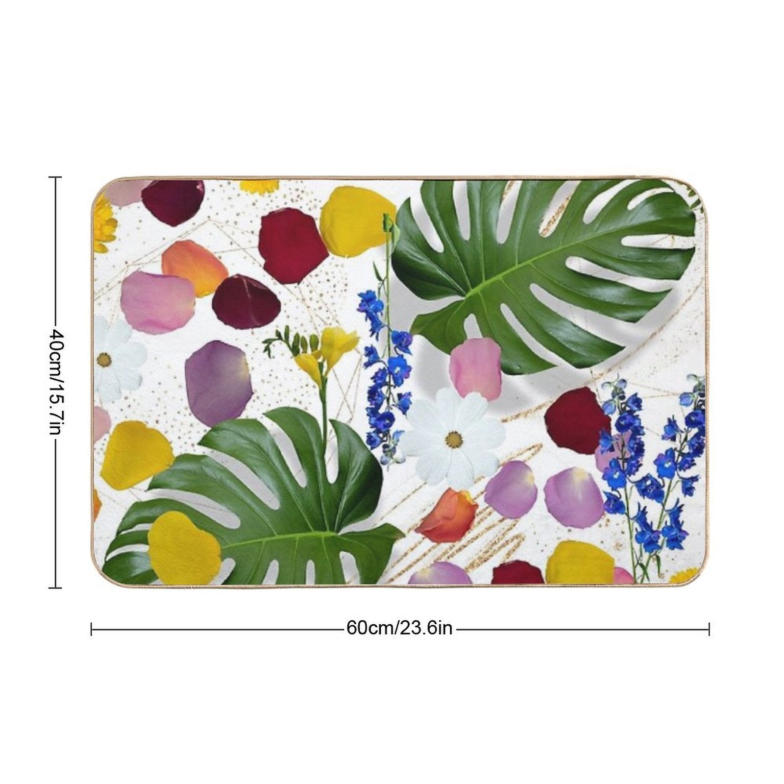 Tropical Romance (for Plant Lovers)  Slip-Resistant Bath Mat