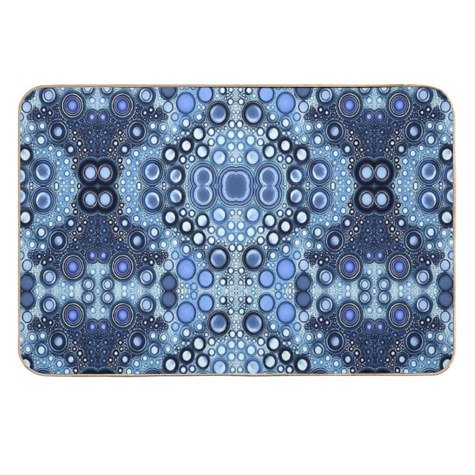 Jewels of Blues  Easy Maintenance Bath Mat