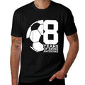 8 YEARS OF BEING AWESOME SOCCER 8TH BIRTHDAY  Vintage-inspired T-Shirt
