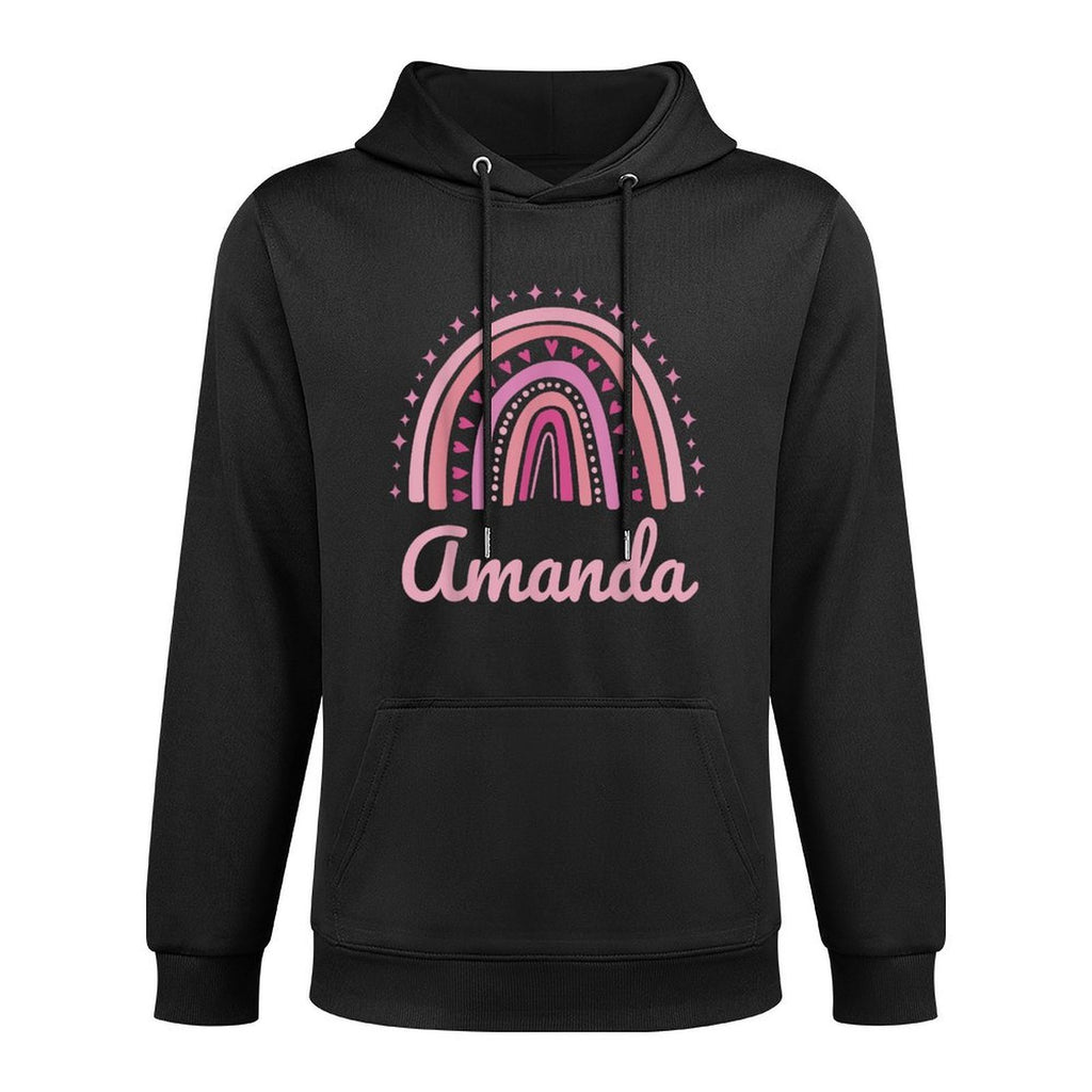 Amanda Name Personalized Funny Women Pink Rainbow Amanda Casual Wear Hoodie