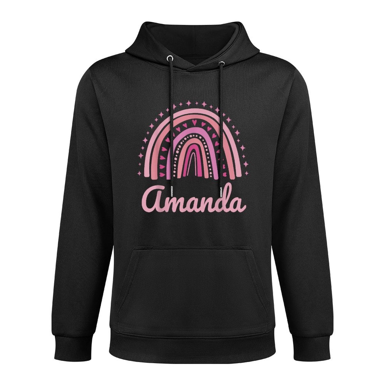 Amanda Name Personalized Funny Women Pink Rainbow Amanda Casual Wear Hoodie