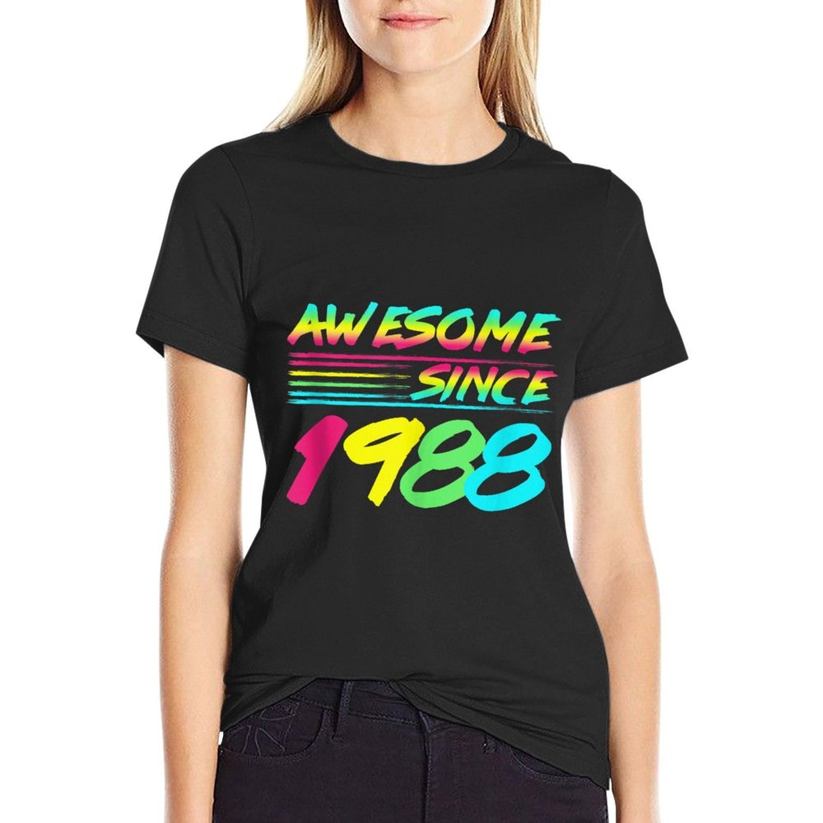 Awesome Since 1988 80s Retro 35th Birthday  Wrinkle-resistant T-Shirt