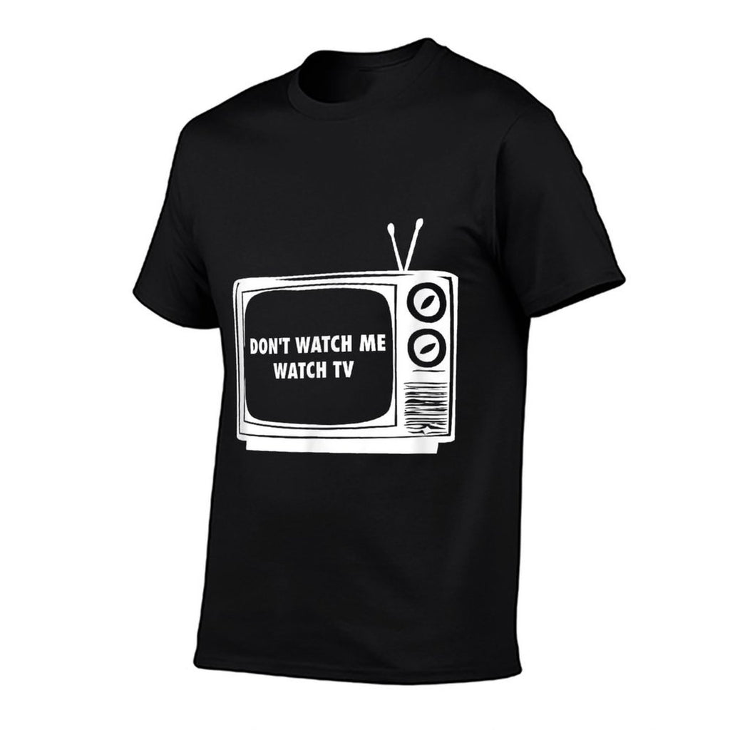 BigBossBrand Funny Dont Watch Me Watch TV - Black, Unisex-Adults, Girls -,, Modern Style, Casual Wear, Television Theme  Relaxed-fit T-Shirt
