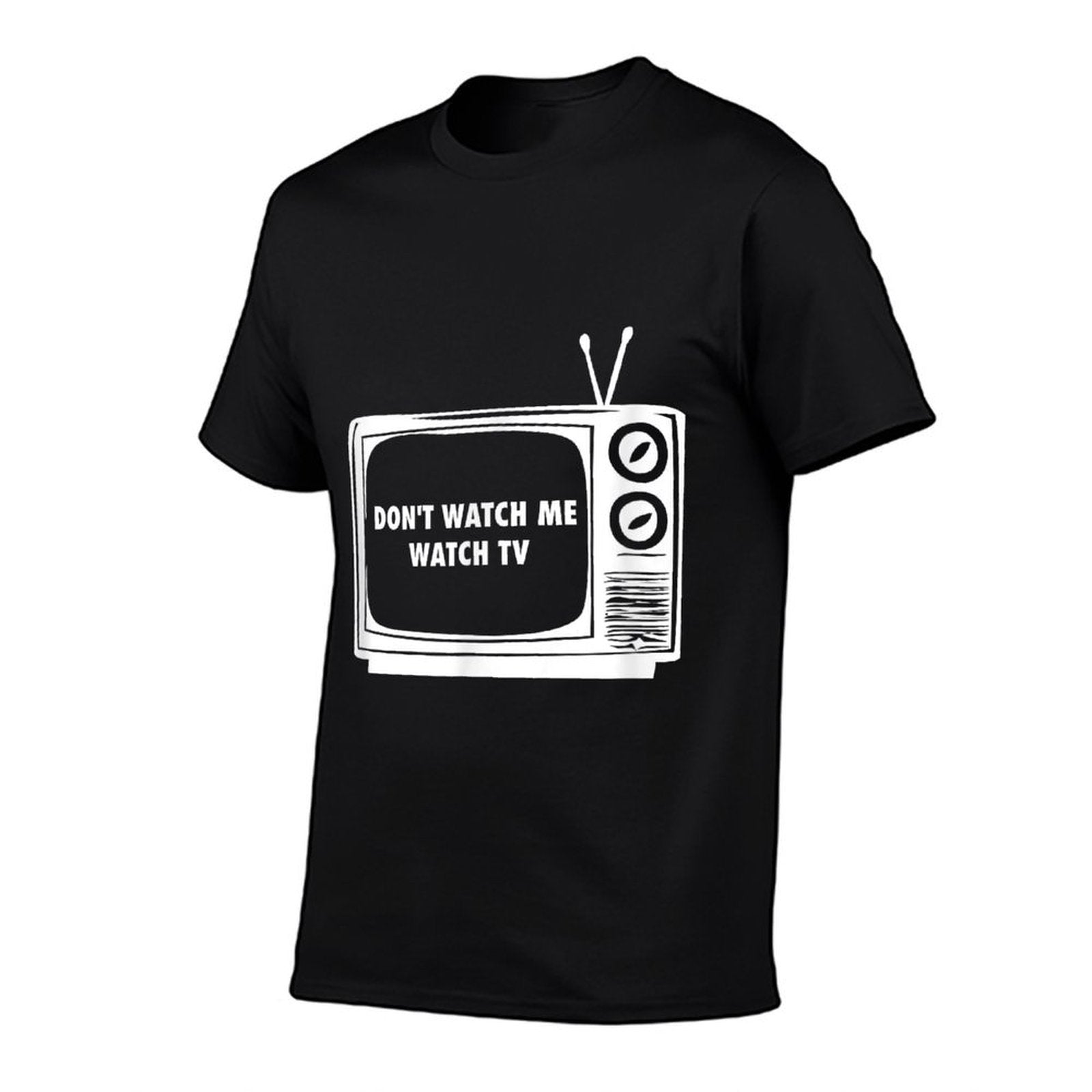 BigBossBrand Funny Dont Watch Me Watch TV - Black, Unisex-Adults, Girls -,, Modern Style, Casual Wear, Television Theme  Relaxed-fit T-Shirt