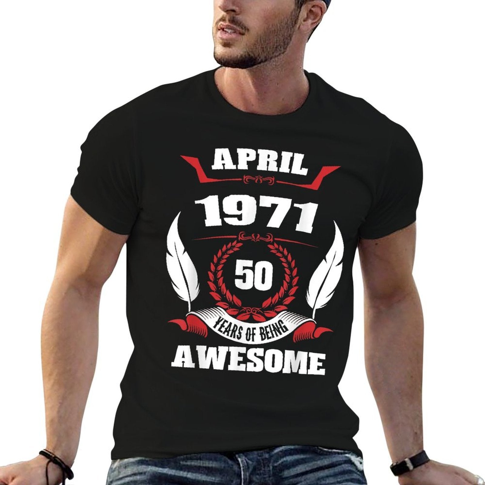 April 1971 50 Years Being Awesome 50th Birthday Celebration  Breathable T-Shirt