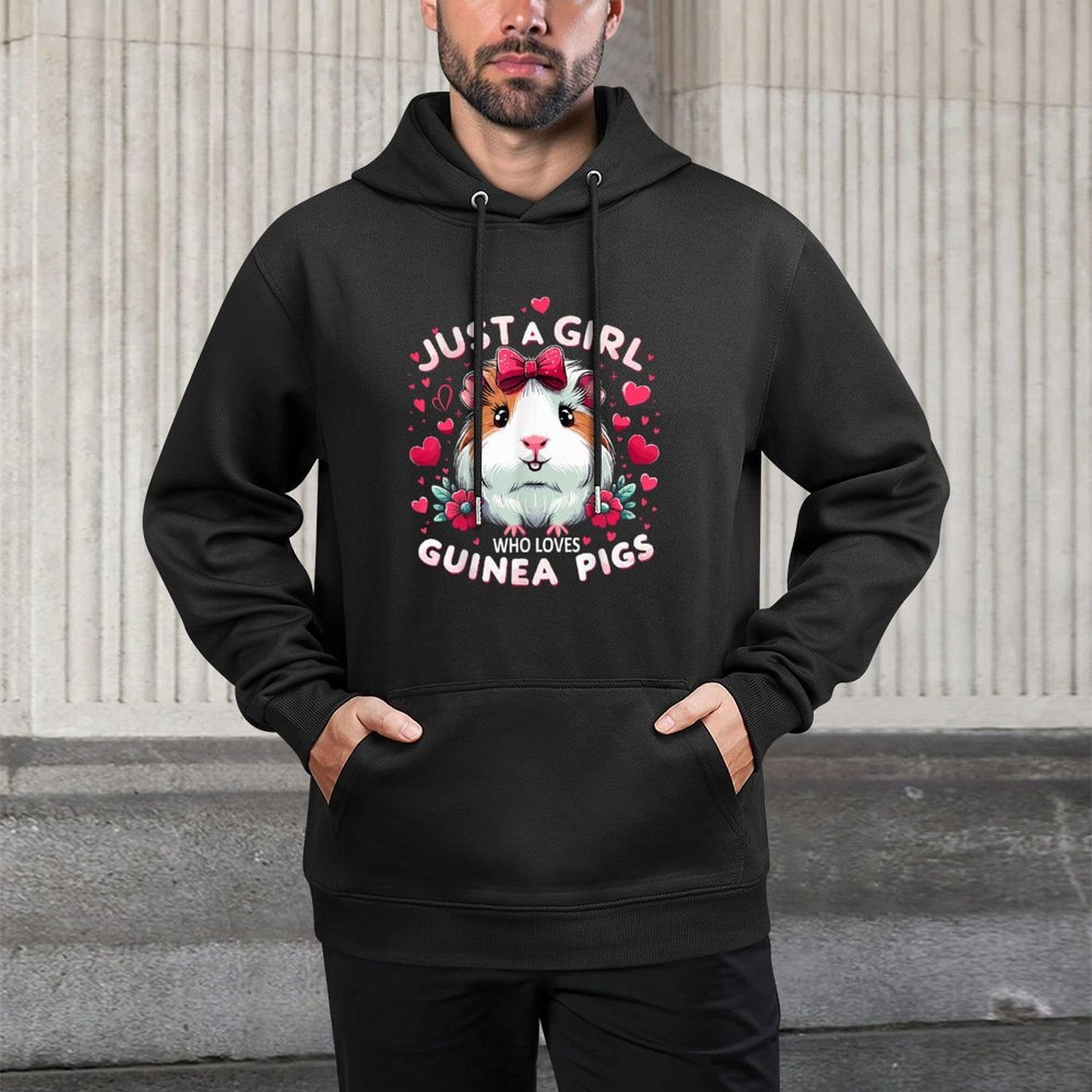 Just A Girl Who Loves Guinea Pigs Lover Mom Kangaroo Pocket Hoodie