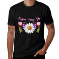 Foxglove Daisy Tulip Botanical Flower – Vintage Floral Art  Polyester Blend T-Shirt