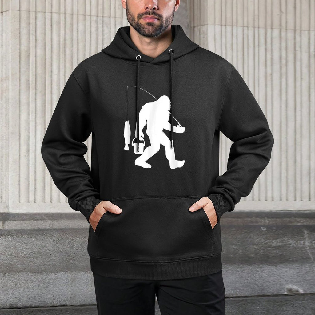 Bigfoot Fishing Funny Sasquatch And Fish All-Day Comfort Hoodie
