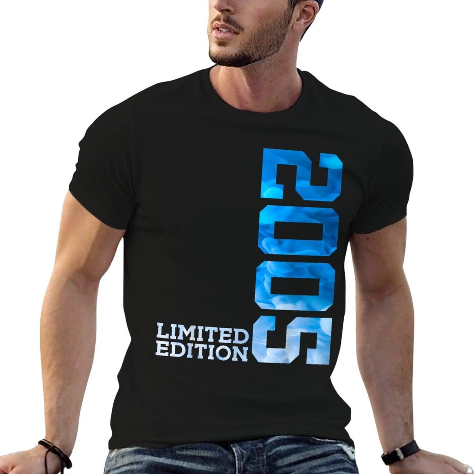 JAHRGANG 2005 OUTFIT 20 YEARS 20TH BIRTHDAY LIMITED EDITION Black Unisex-Adults Casual Modern Letter Print Small  Graphic-printed T-Shirt