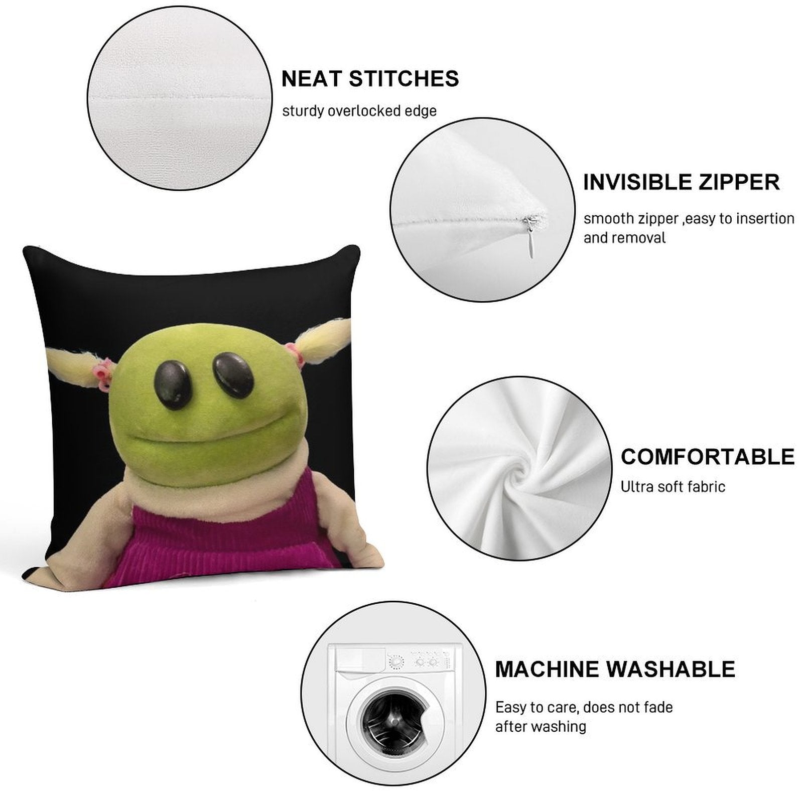 Nanalan Mona Soft Bedroom Essential Throw Pillow