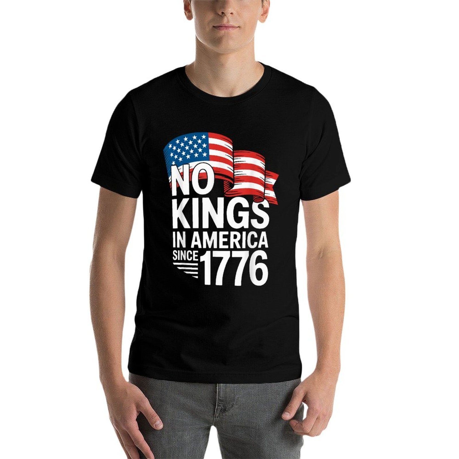 No Kings In America Since 1776 Pro Democracy Protest Sign  Classic T-Shirt