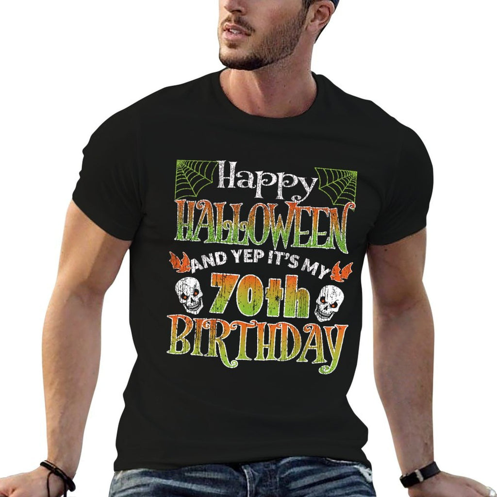 Funny Happy Halloween Party And Yes It's My 70th Birthday  Relaxed-fit T-Shirt